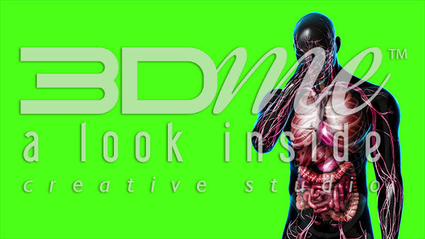 Male Upper Body Standing Stressed (greenscreen)