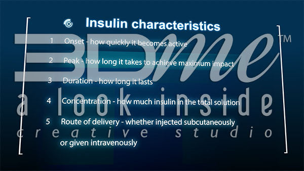 List insulin characteristics