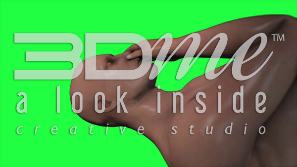 Male Upper Body Waking Up (greenscreen)